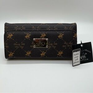 Beverly Hills Polo Club Black Wallet with Gold Details